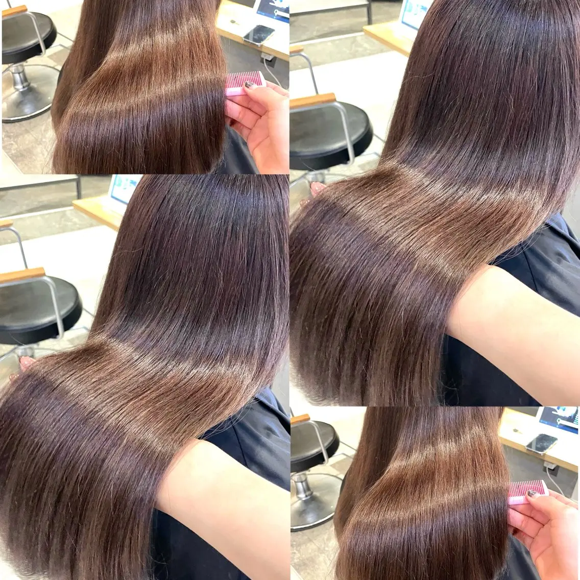セミロング カラー ヘアカラー 💘韓国レイヤー上 品カラーruru💘のヘアスタイル