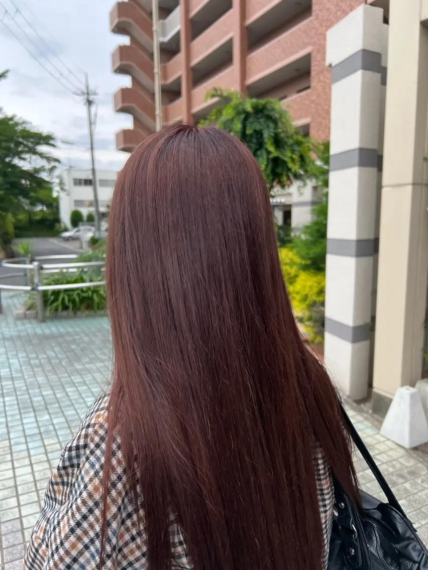 ロング カラー ブラウンカラー レッドカラー レッドブラウン 馬場 航のヘアスタイル
