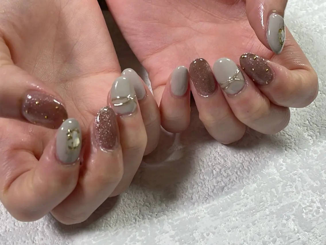 ネイル オーロラネイル フットネイル フレンチネイル ジェルネイル 韓国ネイル ハンドネイル kiki nail &brow二子玉川のネイルデザイン