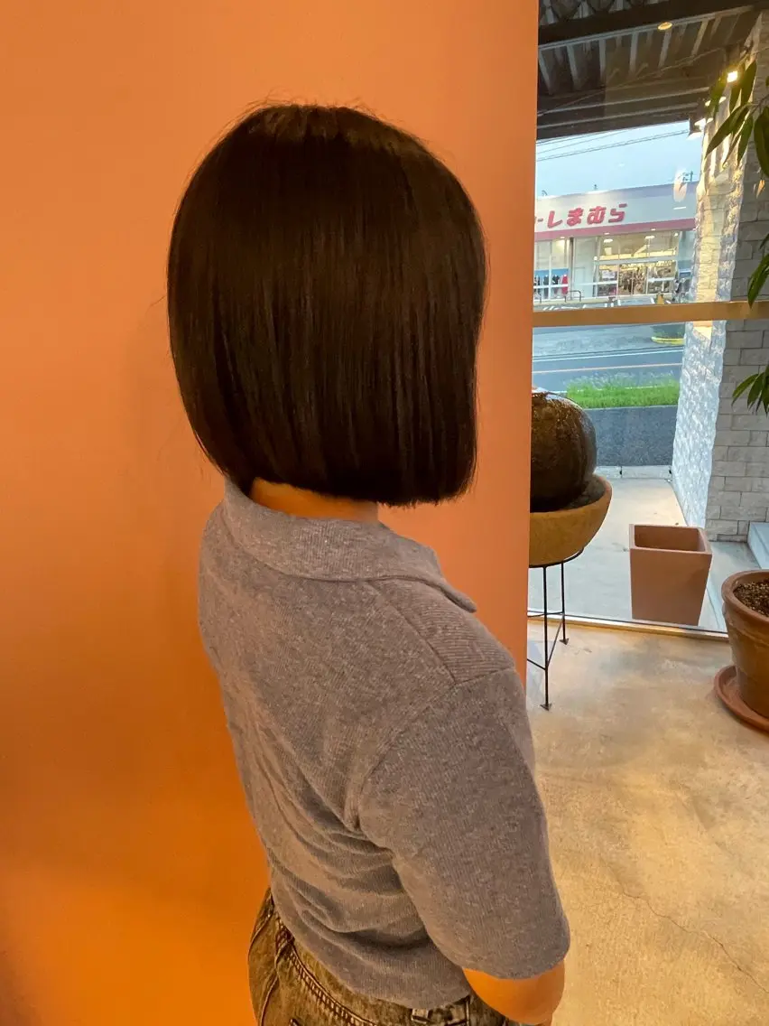 ミディアム ボブ カット かすみ  ︎︎のヘアスタイル