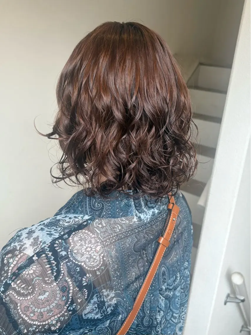 ミディアム パーマ ニュアンスパーマ 🧺アンジュのヘアスタイル