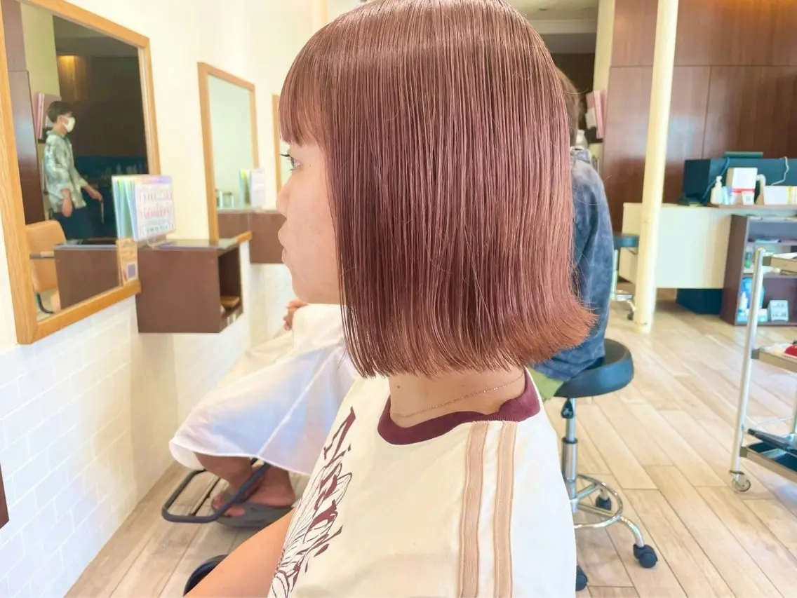 ミディアム カラー 透明感カラー/ 艶カラー/ここ🍒のヘアスタイル