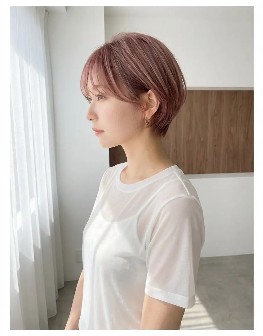 ショート カラー 白髪いかしハイライト 加藤のヘアスタイル