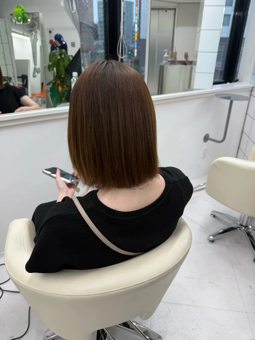 ミディアム 縮毛矯正 🎀カラーモデル🎀 募集中/moyuのヘアスタイル