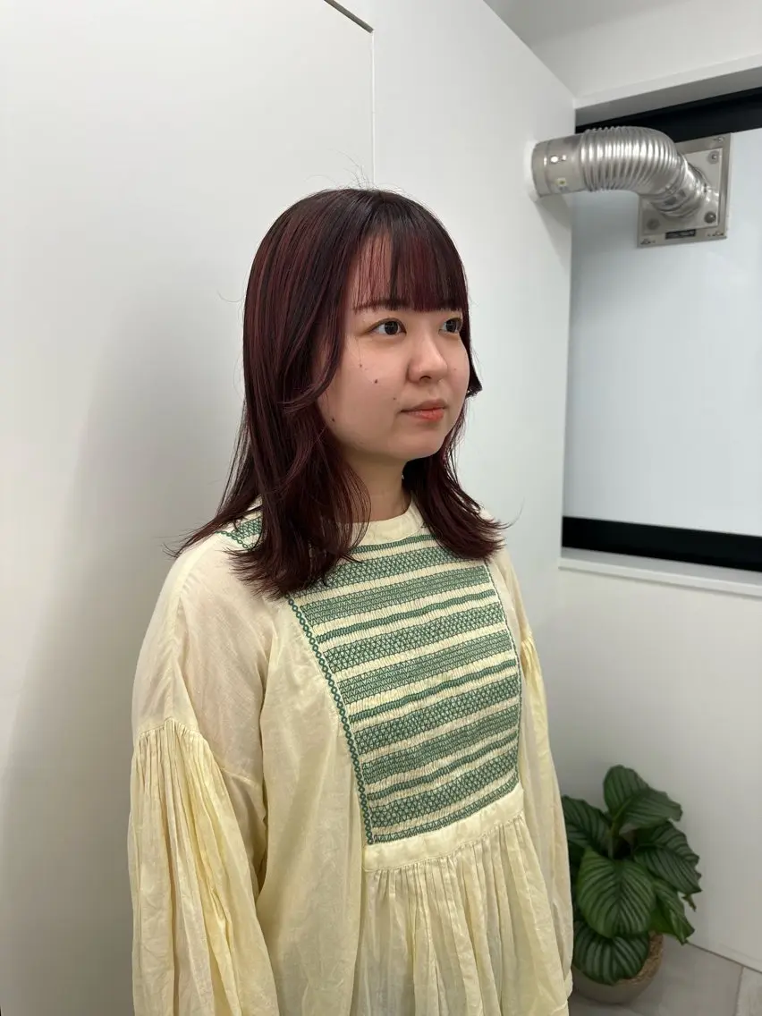 セミロング カラー キッズ ヘアカラー オトナヘア🌸 harukaのヘアスタイル
