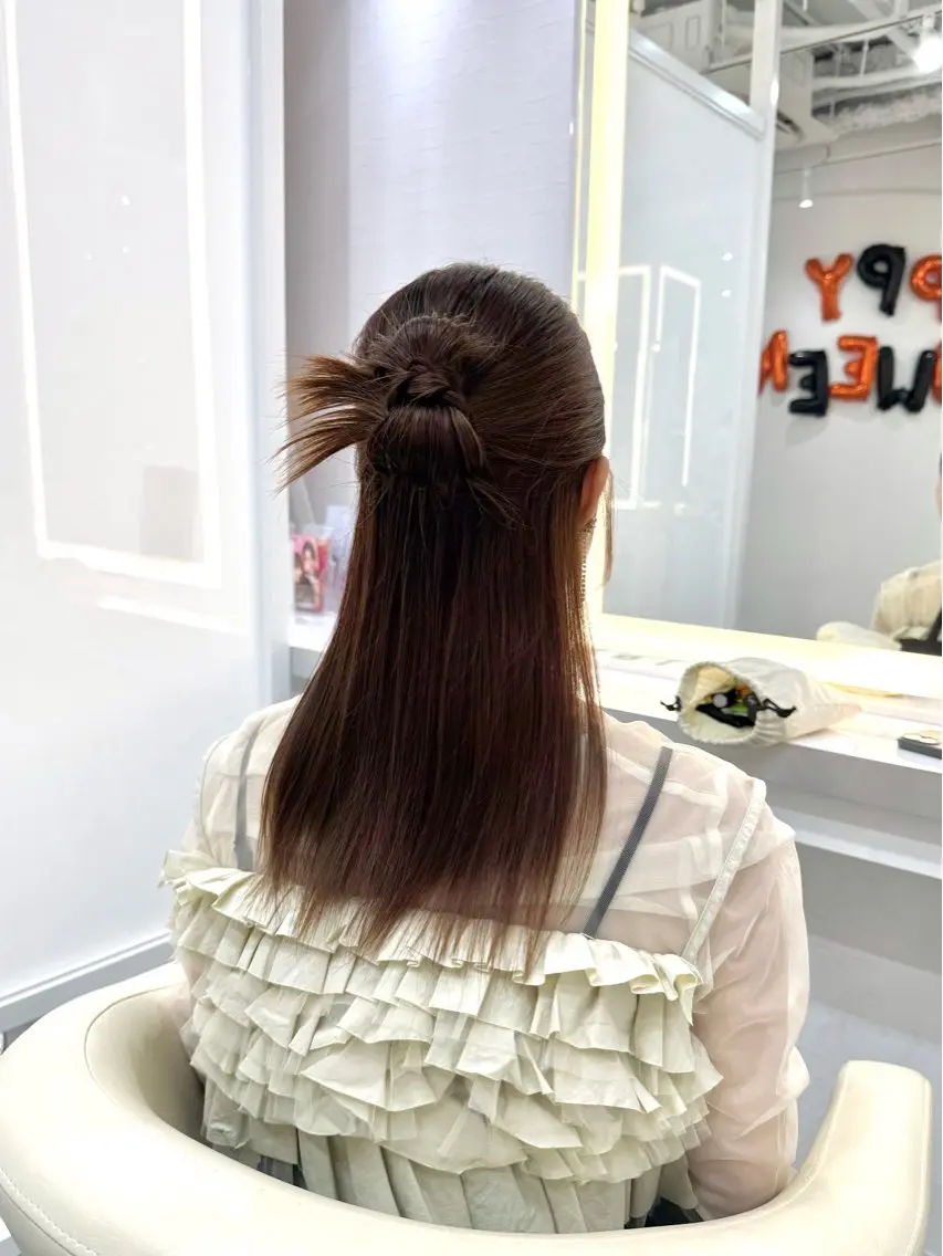 セミロング R/🎀 ヘアセット・艶カラーのヘアスタイル