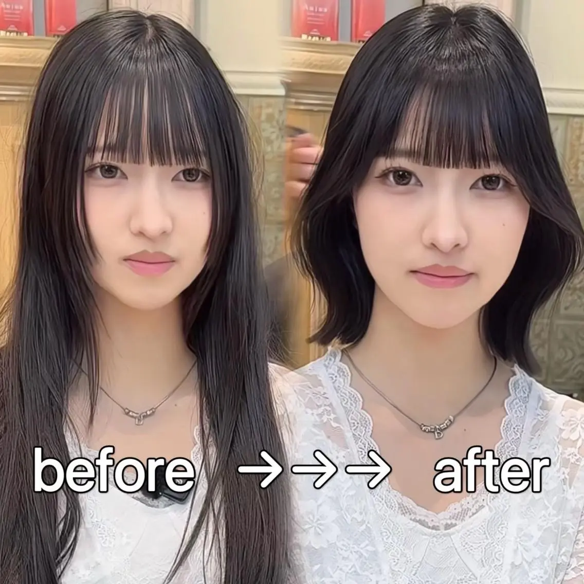 ミディアム Lond alxeiaのヘアスタイル