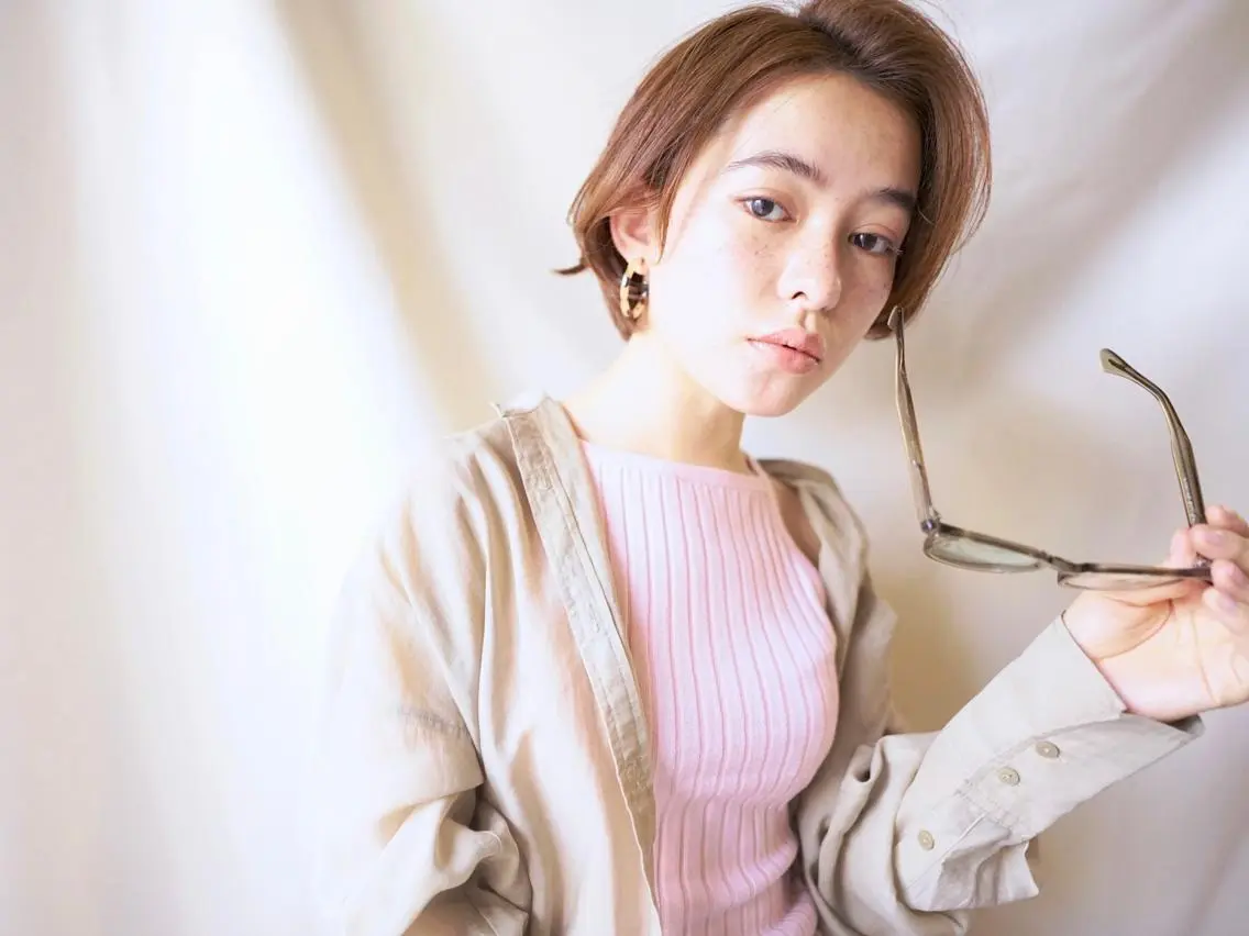 ショート カラー パーマ バレイヤージュ ブリーチ ケアブリーチ デザインカラー ダブルカラー カット ヘアカラー トリートメント 初めでも安心🌟 newi町田✂のヘアスタイル