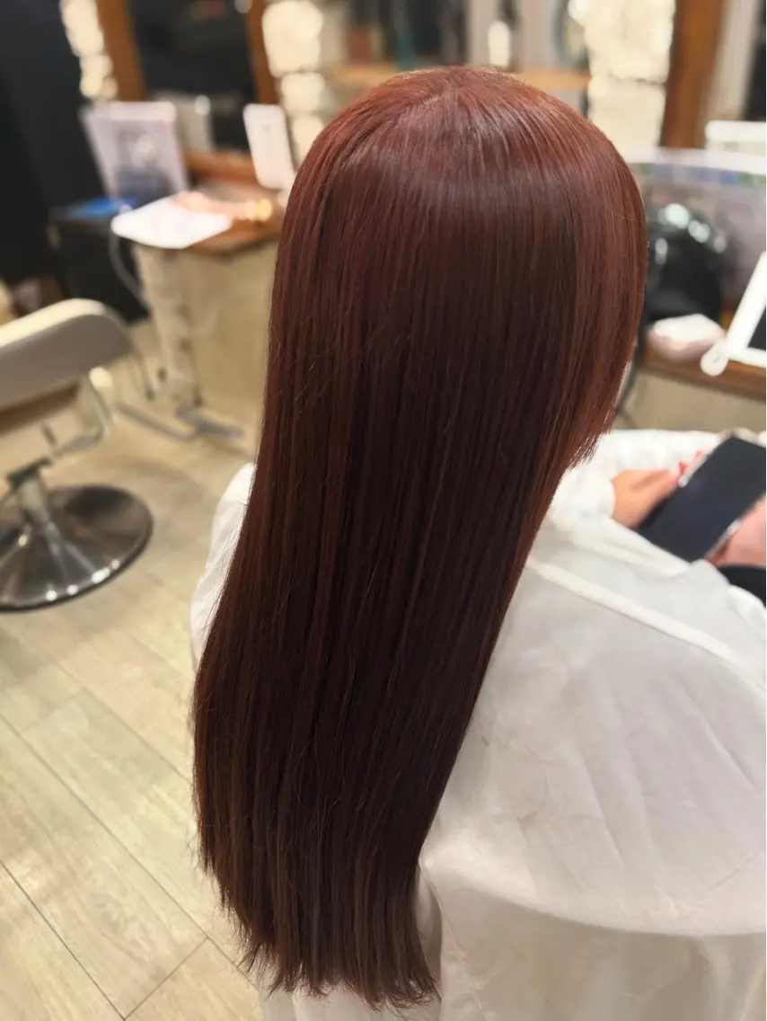カラー ブリーチ ブラウンカラー ダブルカラー ブリーチなしカラー ピンクカラー ﾕｳﾅ /ツヤ感カラーのヘアスタイル