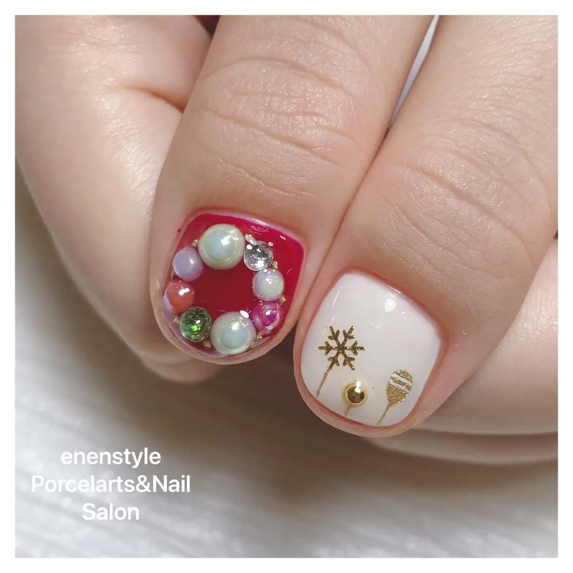 ミディアム ネイル 🐾enen style 🐾のネイルデザイン