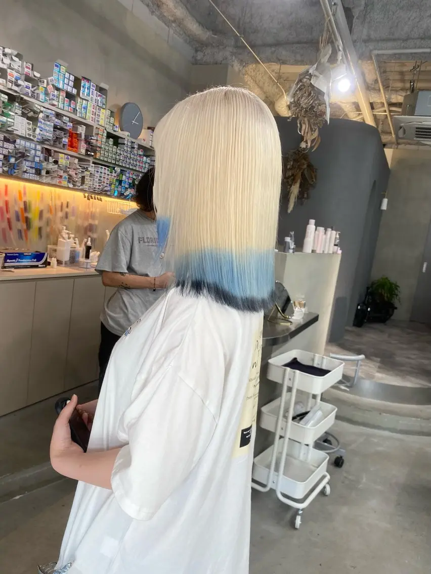 ミディアム カラー ヘアカラー 前橋 姫奈のヘアスタイル