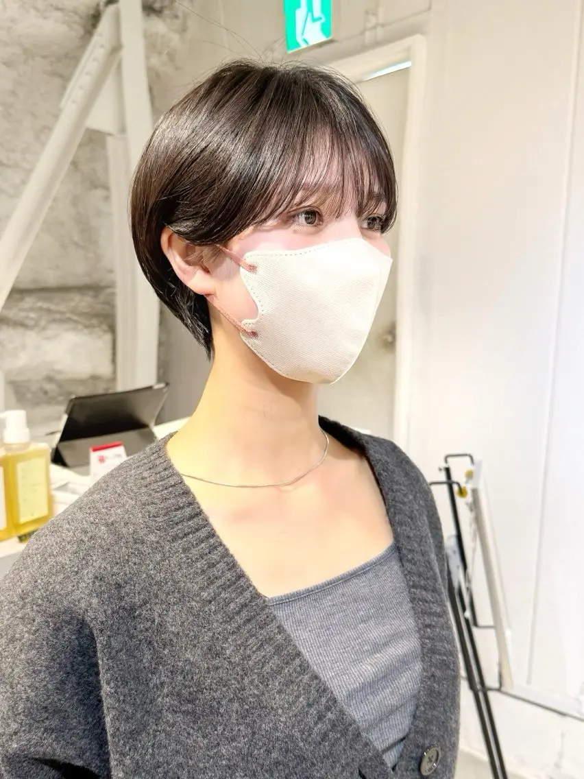 ショート カット ヘアカラー 骨格診断で絶対可愛い ✨丸みショート✨凌弥のヘアスタイル