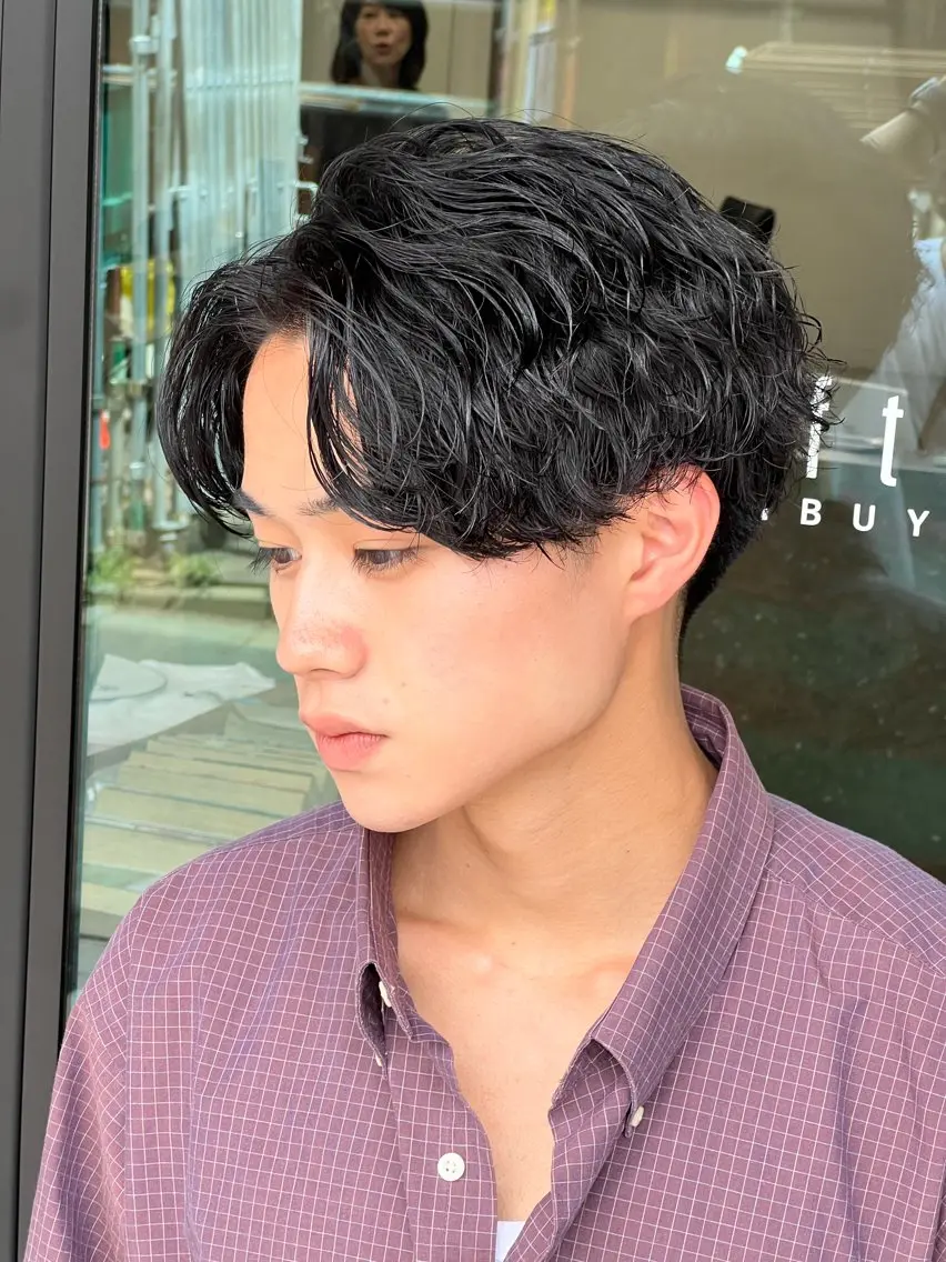 パーマ メンズ 波巻きパーマ カット パーマ メンズスタイル特化 /fifthりっくんのヘアスタイル