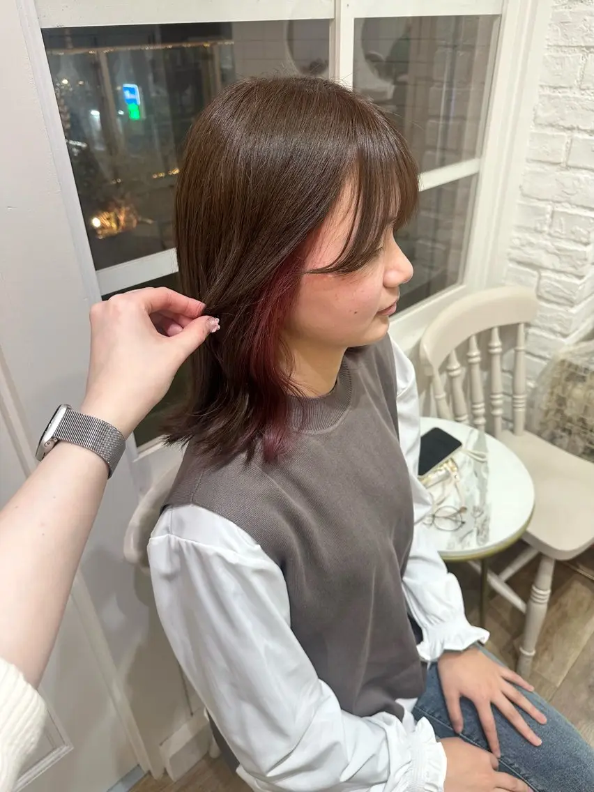 カラー ヘアアレンジ ヘアカラー トリートメント Himawari♡ 柔らかいカラーのヘアスタイル