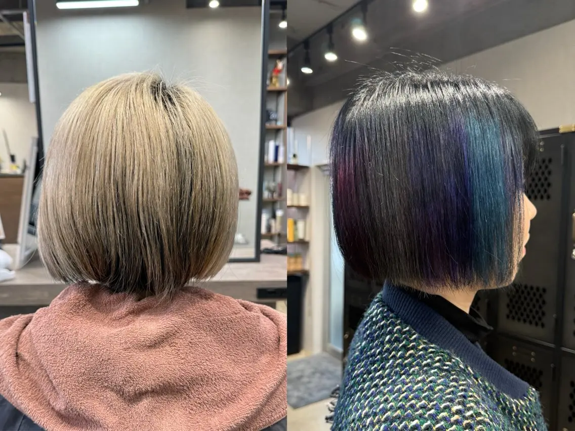 カラー ヘアカラー ルシ🎨/ハイトーン 個性派/グレージュのヘアスタイル