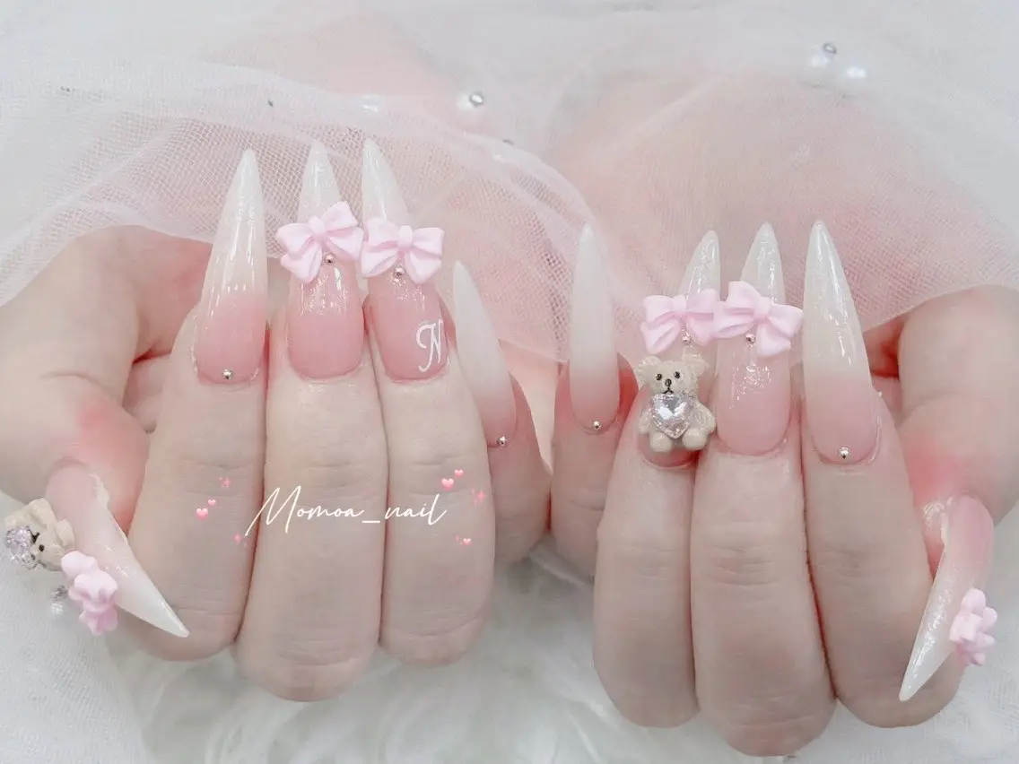 ネイル 成人式 大理石ネイル(マーブル) 持ち込み ネイルチップ 冬ネイル ハンドネイル MoMoA Nail ネイル長さ出し専門店のネイルデザイン