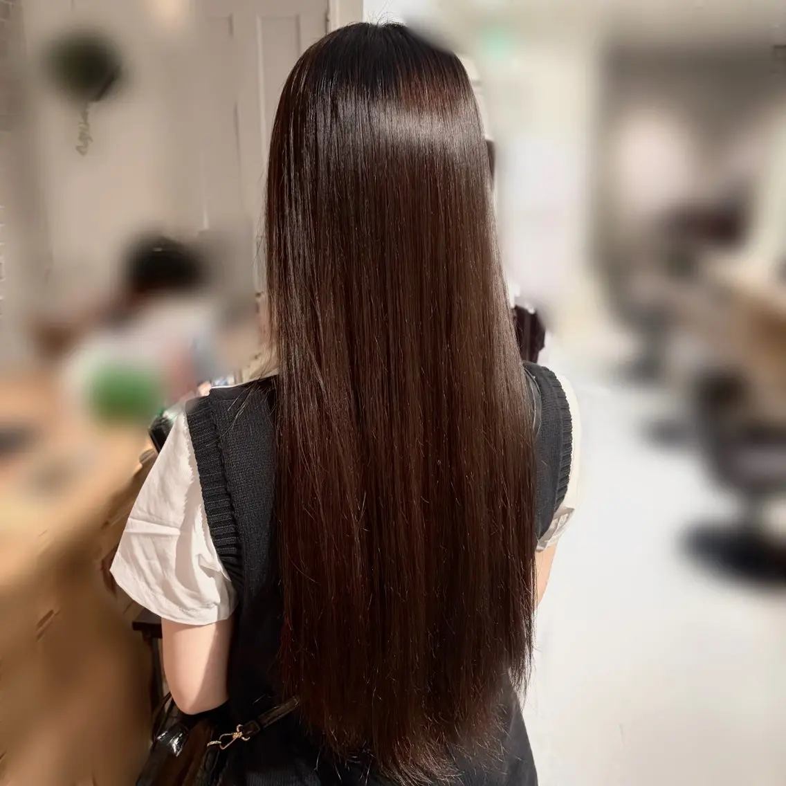 ロング 顔周りカット nico🎀 ワンカラー／縮毛矯正のヘアスタイル