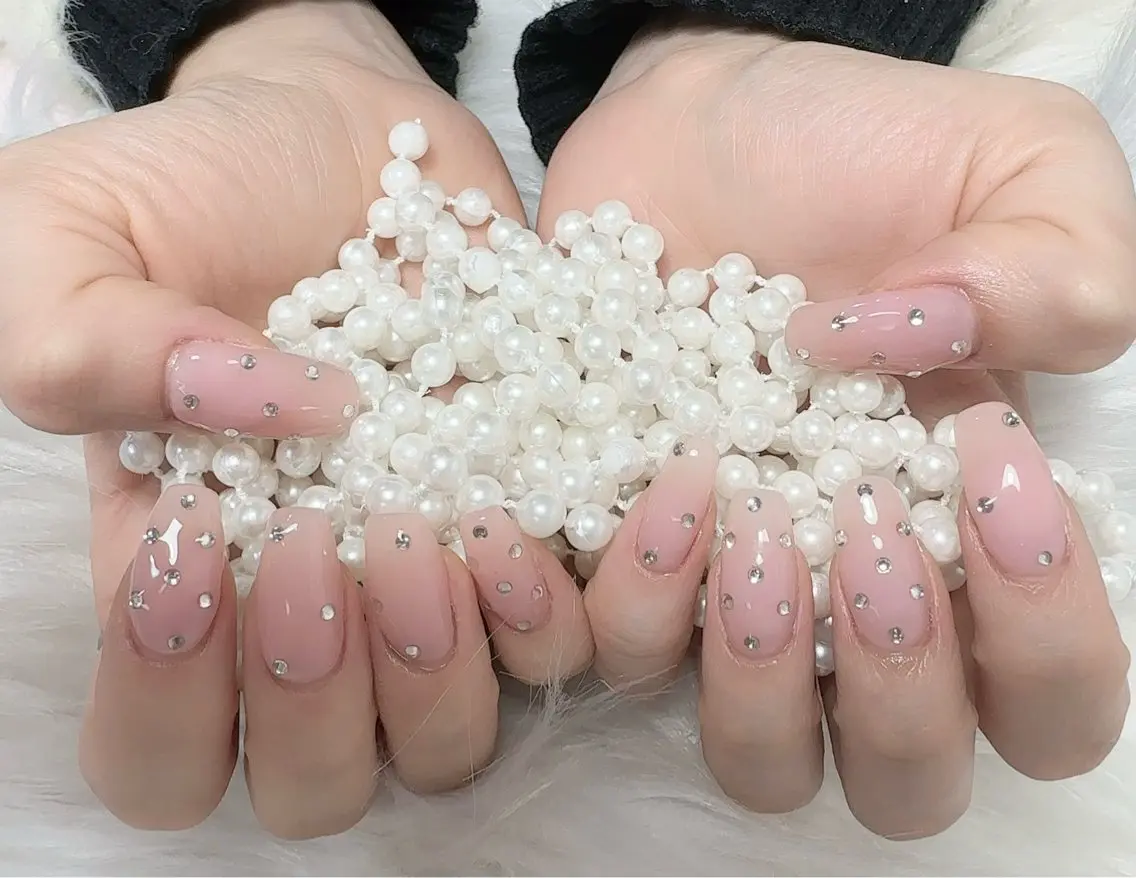 ネイル ストーンネイル kao nail マグネット/長さだしのネイルデザイン
