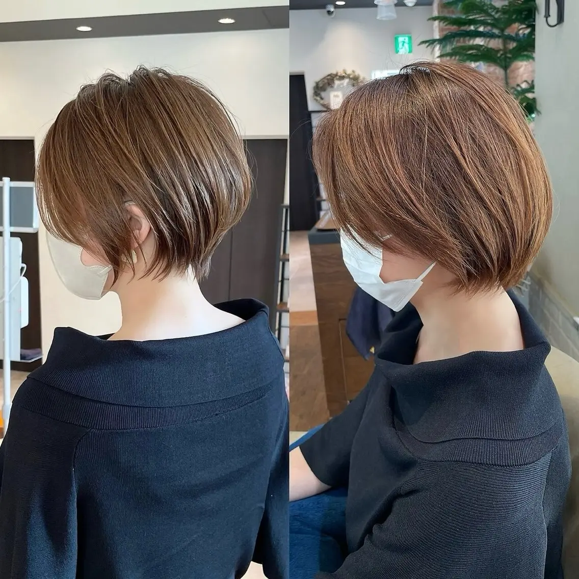 ショート カット ヘアカラー トリートメント 朝ラク/大人ショート /銀座/若狭真央のヘアスタイル