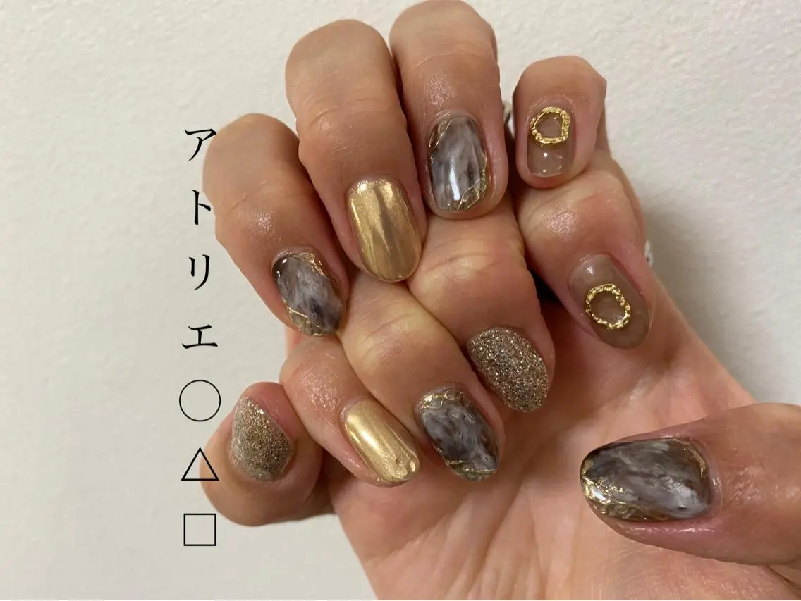 ネイル ニュアンスネイル ハンドネイル アトリエ ○△□のネイルデザイン