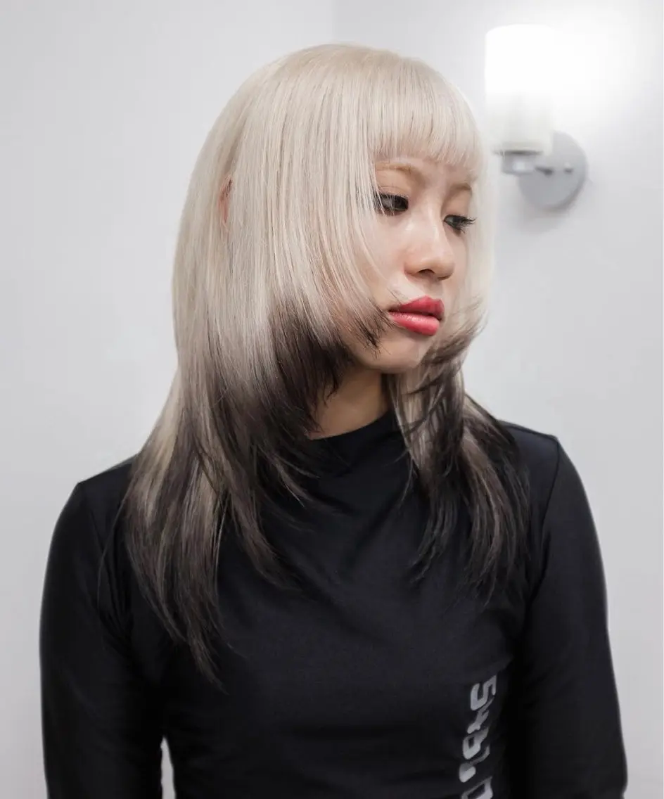 ロング カラー ヘアアレンジ 🫟ダブルカラー 小島千夏🫟のヘアスタイル