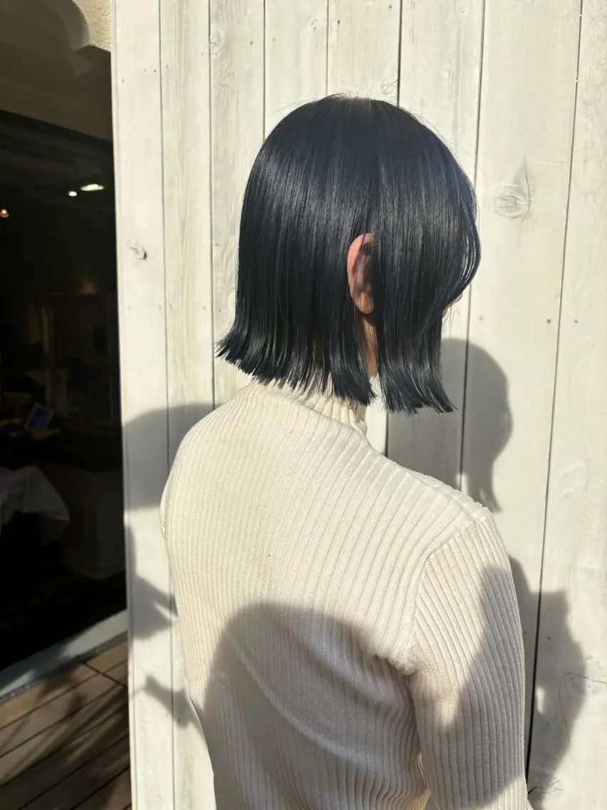 カラー ブルーカラー ネイビーカラー 髪質改善カラー ベージュ🤎YUMEのヘアスタイル
