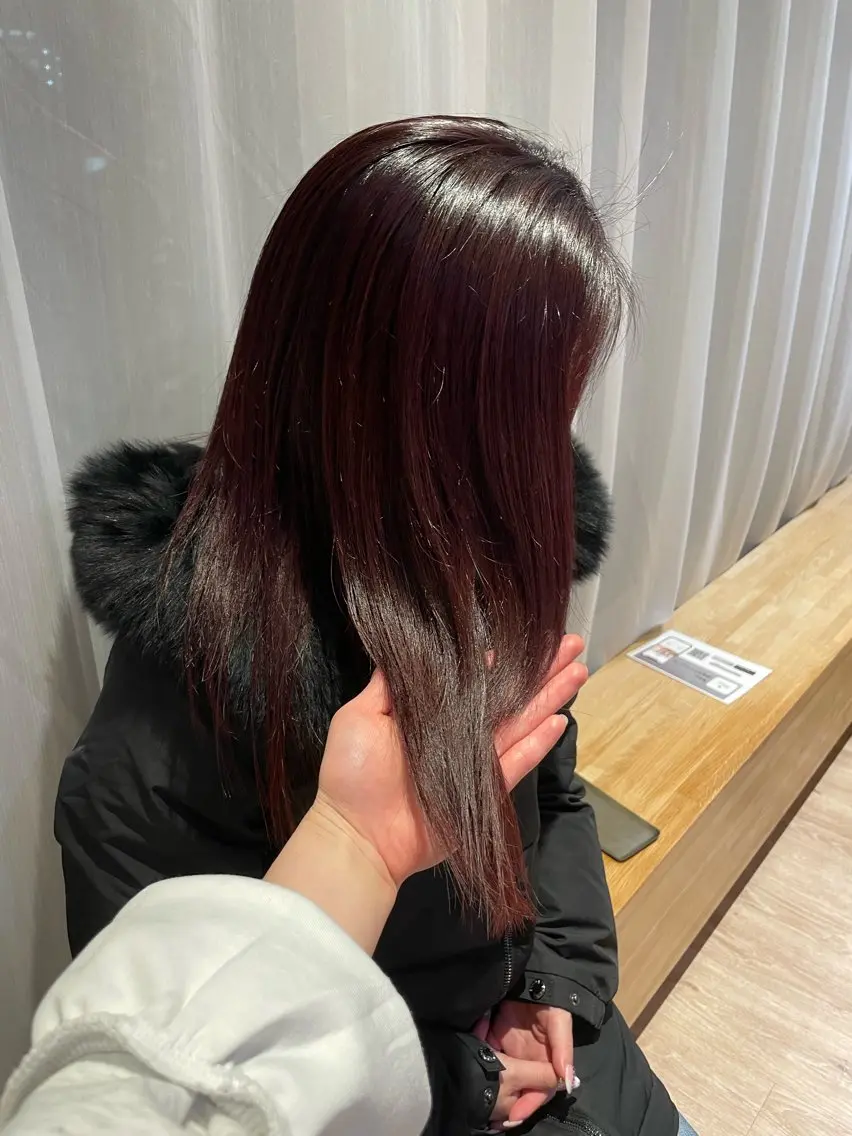 ロング カラー レッドカラー たなか こころ🎀のヘアスタイル
