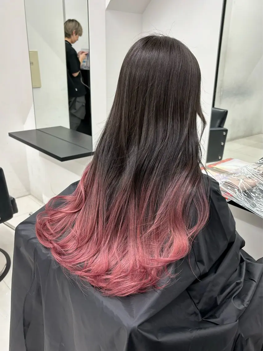 ロング ヘアカラー トリートメント 韓国レイヤー/ヘア カラー🎀ayamiのヘアスタイル