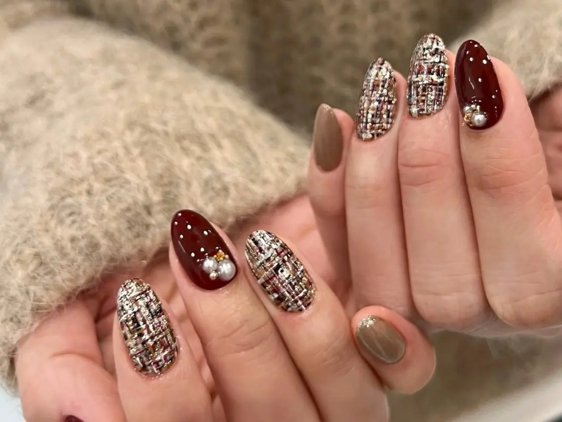 ネイル ブラウン フットネイル フレンチネイル グラデーション 氷ネイル・うるうるネイル ハンドネイル Mixx Nail_ Studioのネイルデザイン