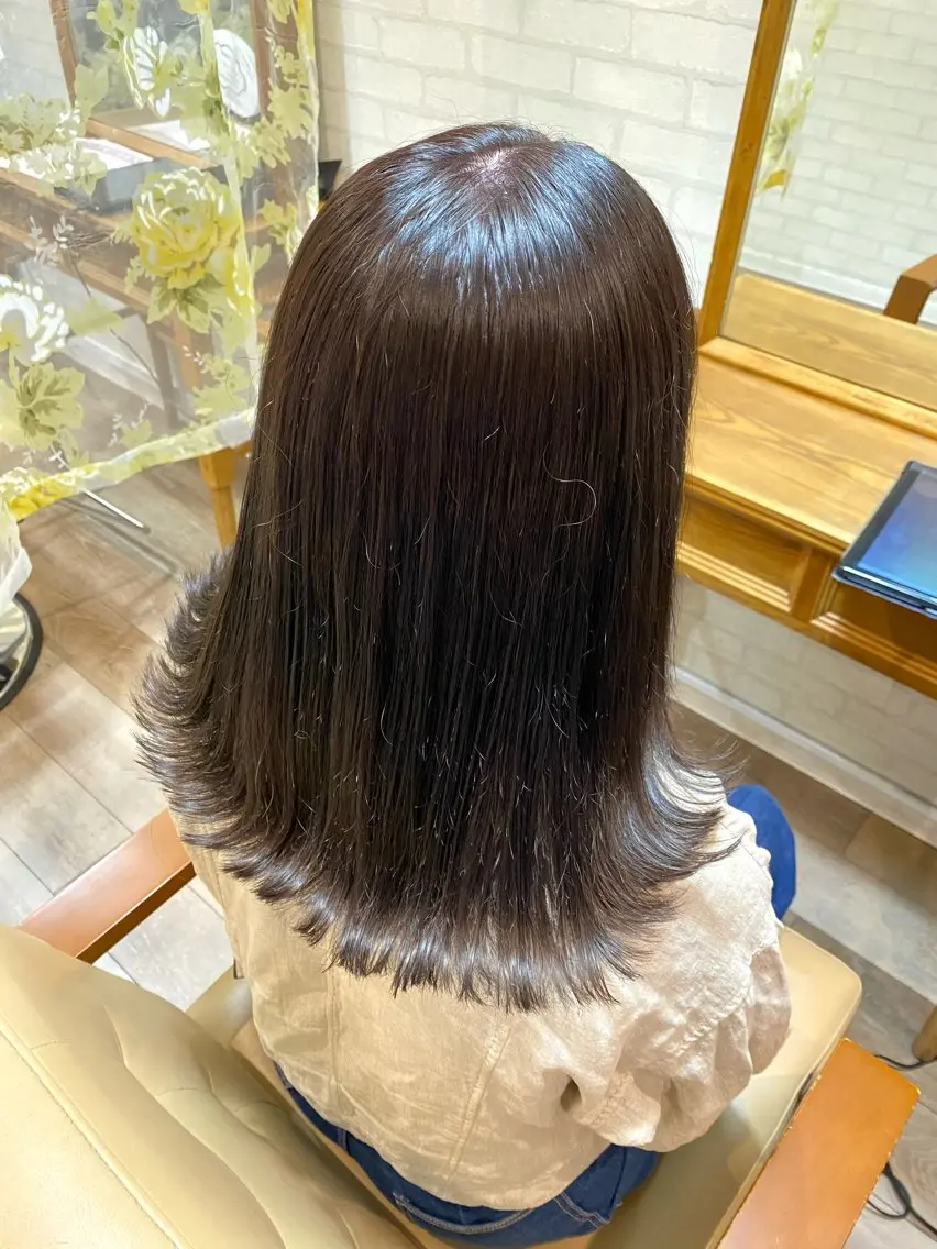 セミロング カラー ヘアカラー トリートメント ヘッドスパ Aujuaソムリエ 🎨‎♡HARUのヘアスタイル