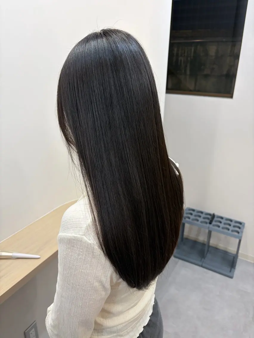 ロング 髪質改善 トリートメント 酸性ストレート ヘアカラー 縮毛矯正 トリートメント 髪質改善/縮毛矯正/ 艶カラー/登貴のヘアスタイル