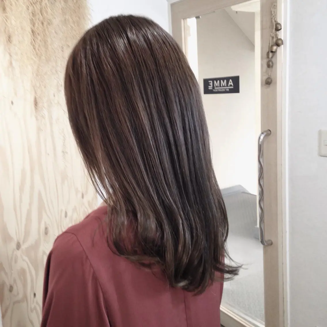 セミロング カラー アッシュ アッシュグレー アッシュグレージュ グレージュ 💎髪質改善💎 デザイナーshinのヘアスタイル