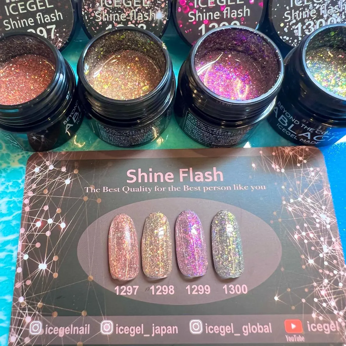 ネイル フラッシュネイル ジェルネイル ラメ(グリッター) ハンドネイル clover nailのネイルデザイン
