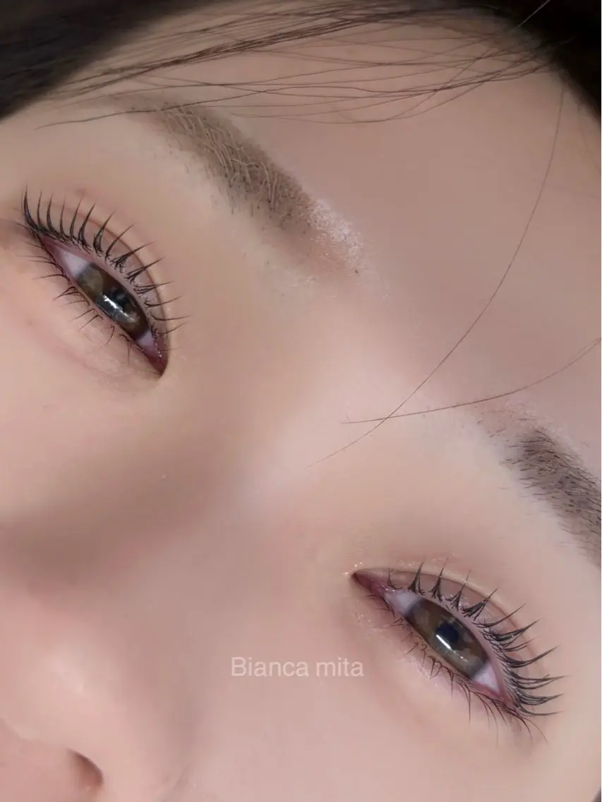 マツエク・マツパ ナチュラル 下まつげエクステ 一重×まつ毛パーマ マツパ BIANCA セイナのマツエク・マツパデザイン