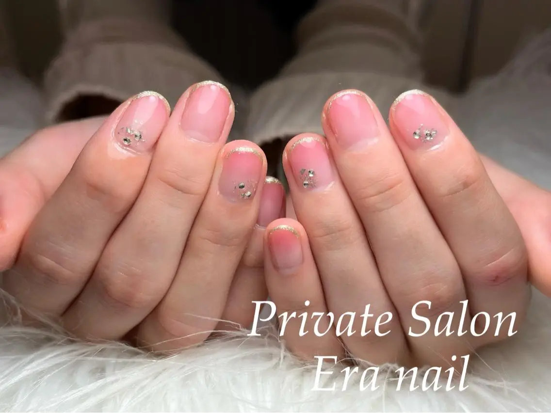 ネイル グラデーション ラメ(グリッター) Era nailのネイルデザイン