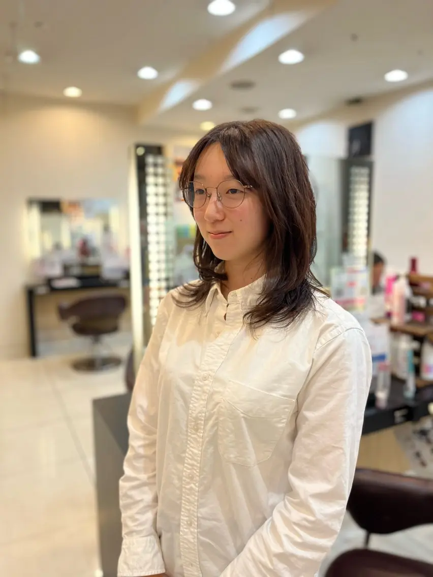 ミディアム パーマ カット パーマ トータルビューティー K:R鶴川のヘアスタイル