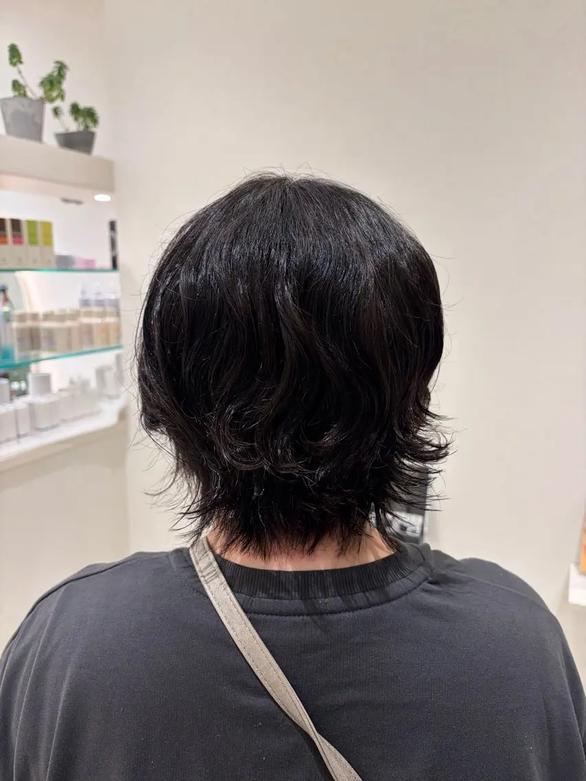 ショート パーマ ショートボブ ボブ 顔まわりレイヤー 顔周りカット レイヤーカット カット パーマ トリートメント VISAGE dio /みゆのヘアスタイル