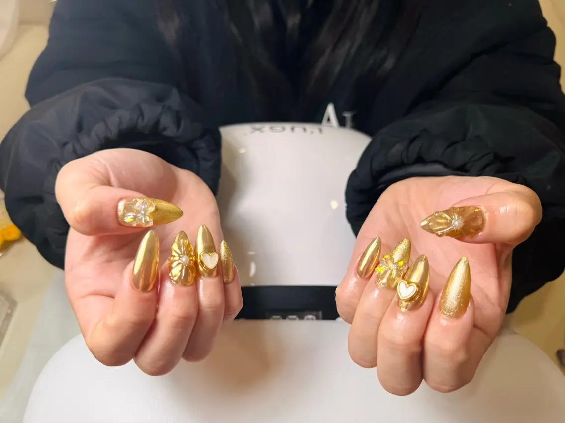 ネイル ボルドー ブラウン チークネイル ドット フットネイル ハンドネイル VAN NAIL 海老名展のネイルデザイン