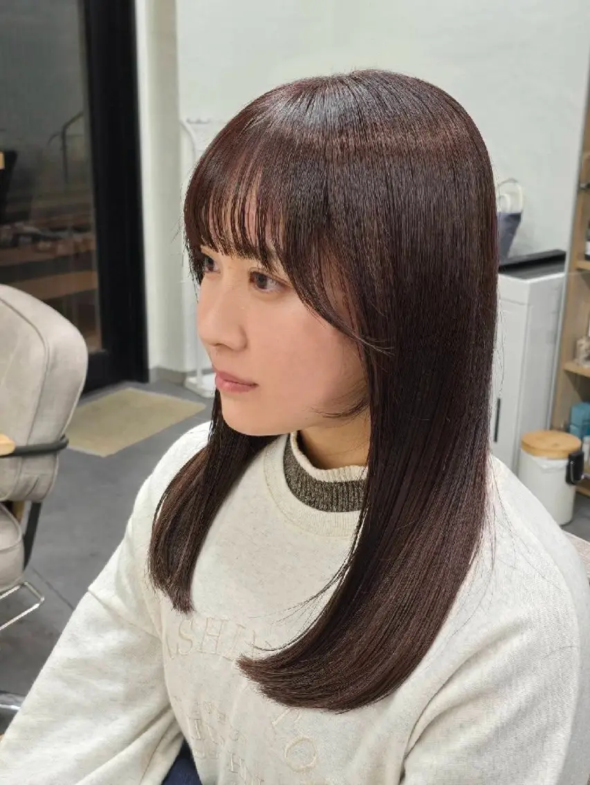 ロング カラー ブラウンカラー マロンブラウン 透明感🫧艶カラー✨ レイヤー✂渡辺祐輔のヘアスタイル
