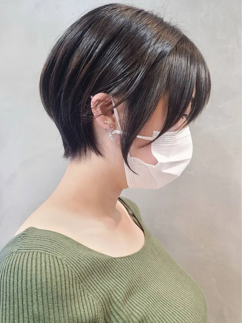 ショート カラー パーマ ヘアアレンジ ショートボブ ハンサムショート 丸みショート ボブ くびれヘア ショートヘア原宿 fifth コシのヘアスタイル
