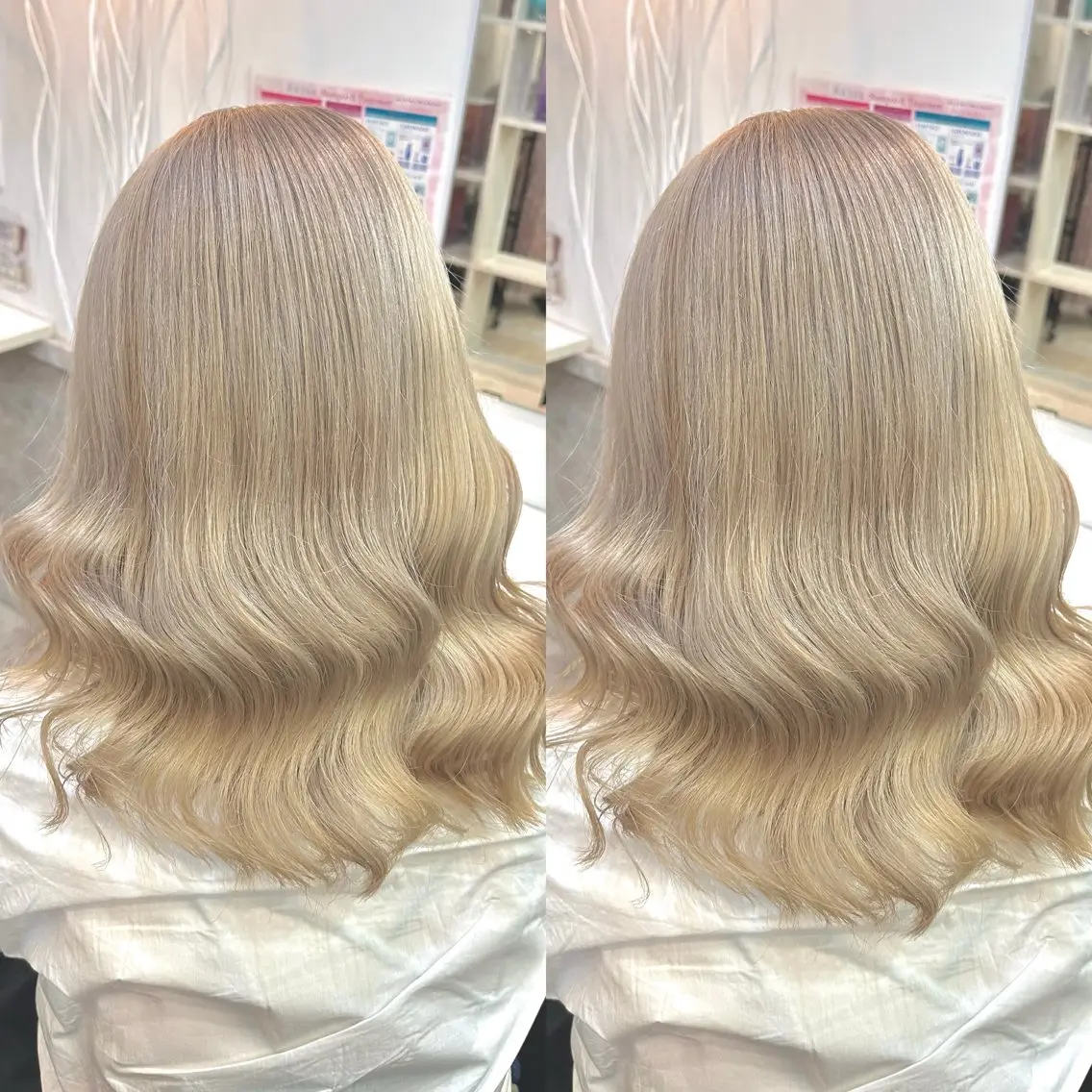 🩵垢抜けハイトーン🩵ブリーチカラー+カット ※詳細を必ずご覧ください!の写真