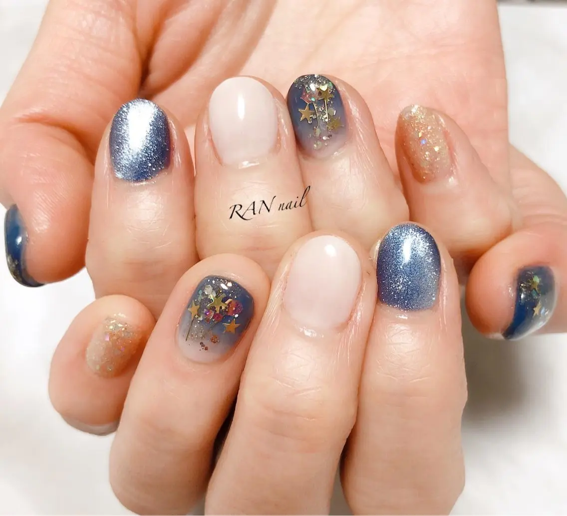 ネイル 入学式 フットネイル 卒業式 キラキラネイル ラメ(グリッター) ハンドネイル フットネイル RAN nailのネイルデザイン