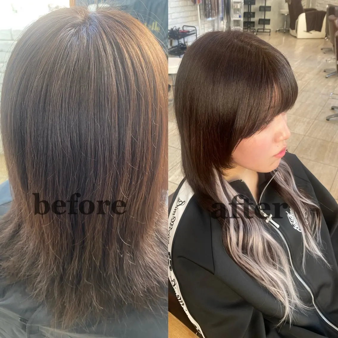 ミディアム ヘアカラー エクステ belle   / kaede🍁のヘアスタイル