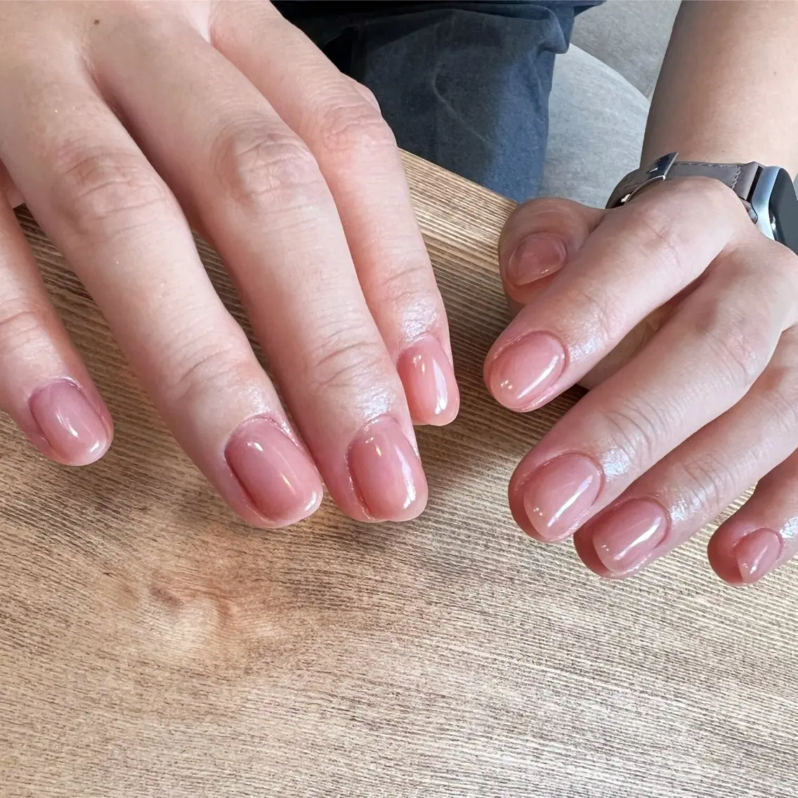 ネイル ワンカラーネイル ピンク シンプルネイル pointillé .ayaのネイルデザイン