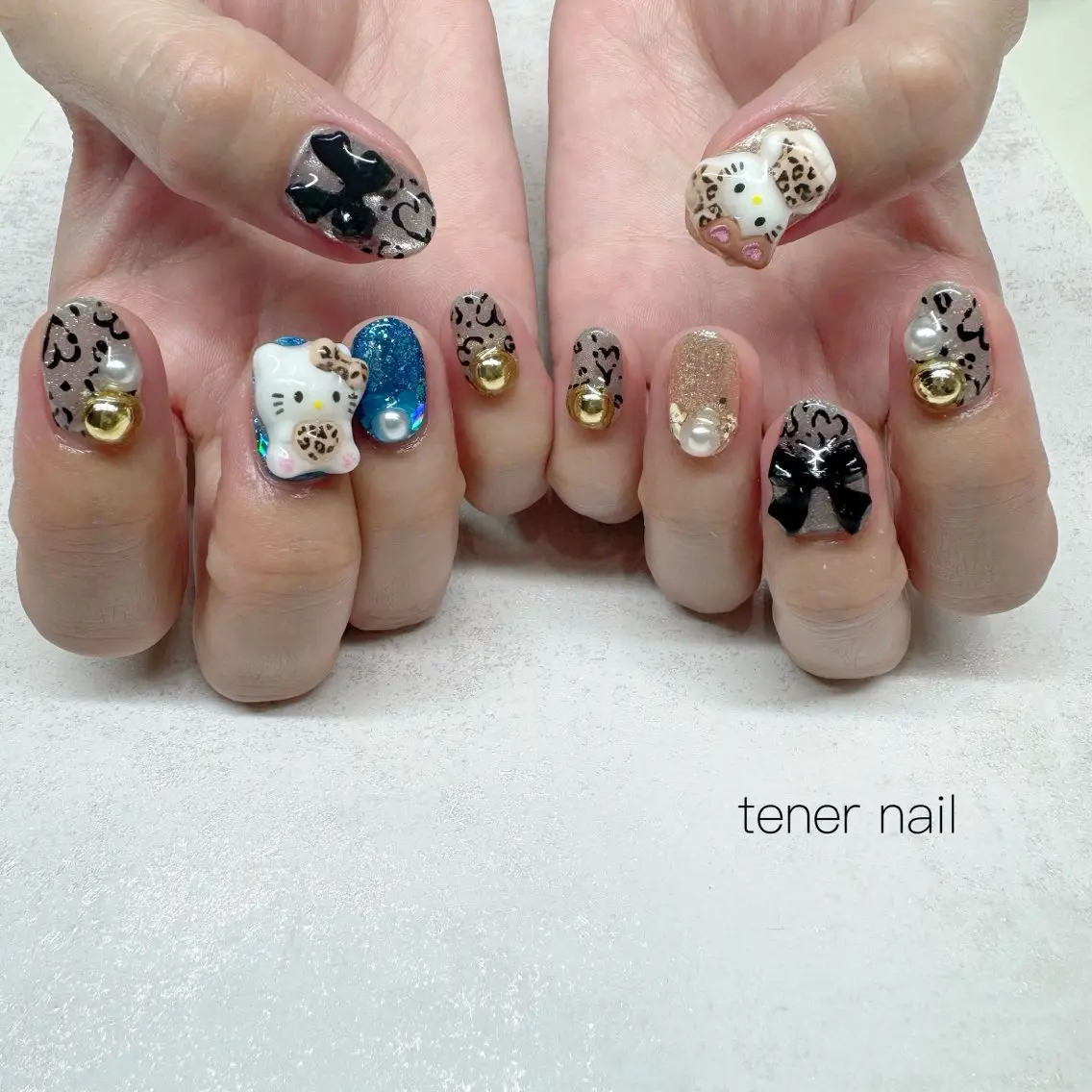 ネイル アニマル柄 ハンドネイル テネルネイル tener nailのネイルデザイン