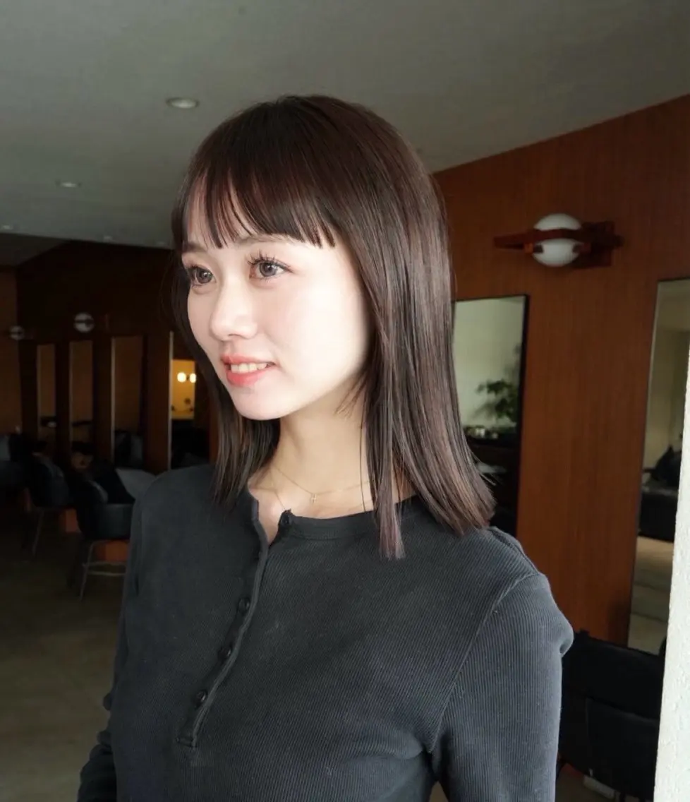 ミディアム カラー ヘアカラー yiye はなのヘアスタイル