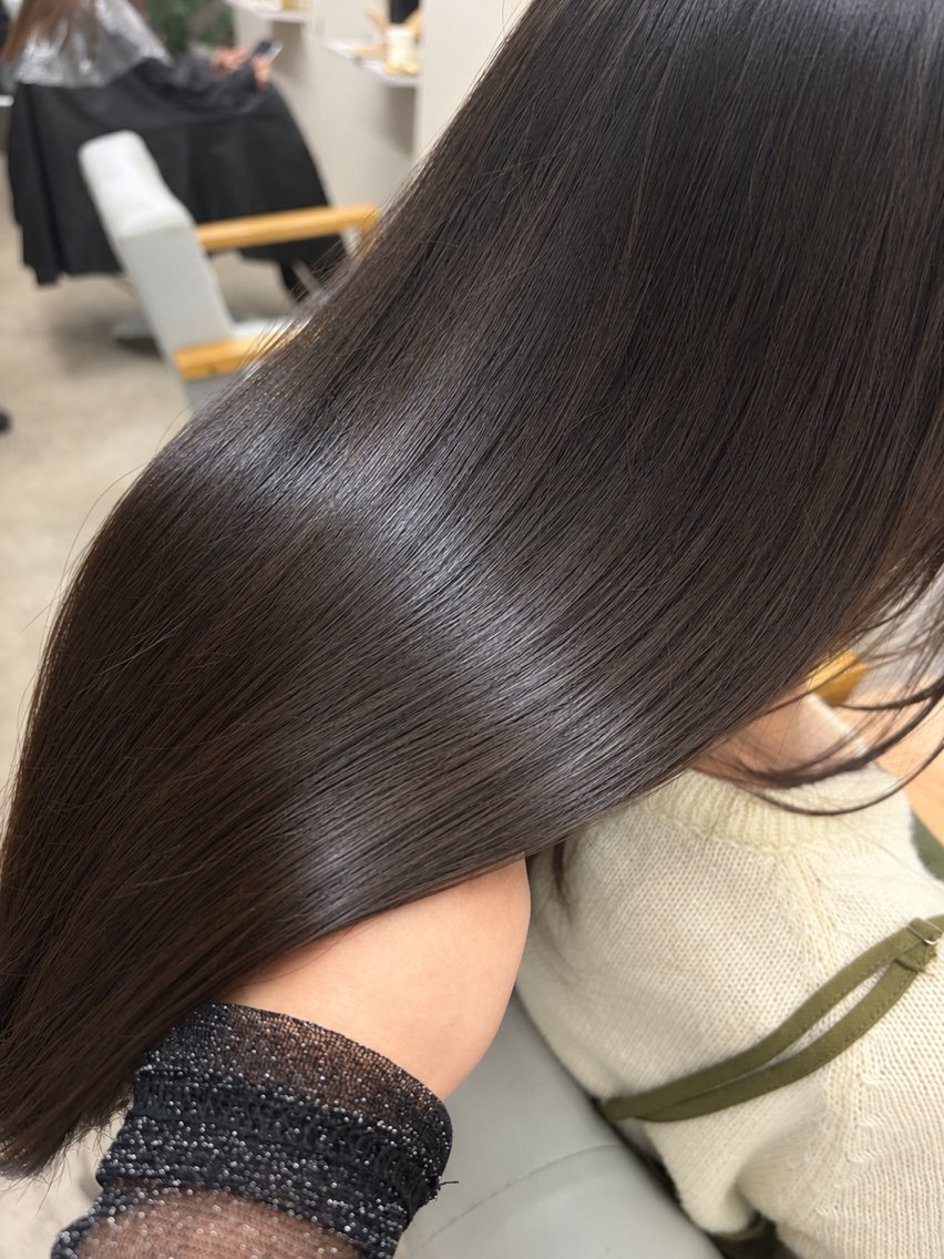 セミロング カット 縮毛矯正 トリートメント 女性専門サロン luna【moka】のヘアスタイル