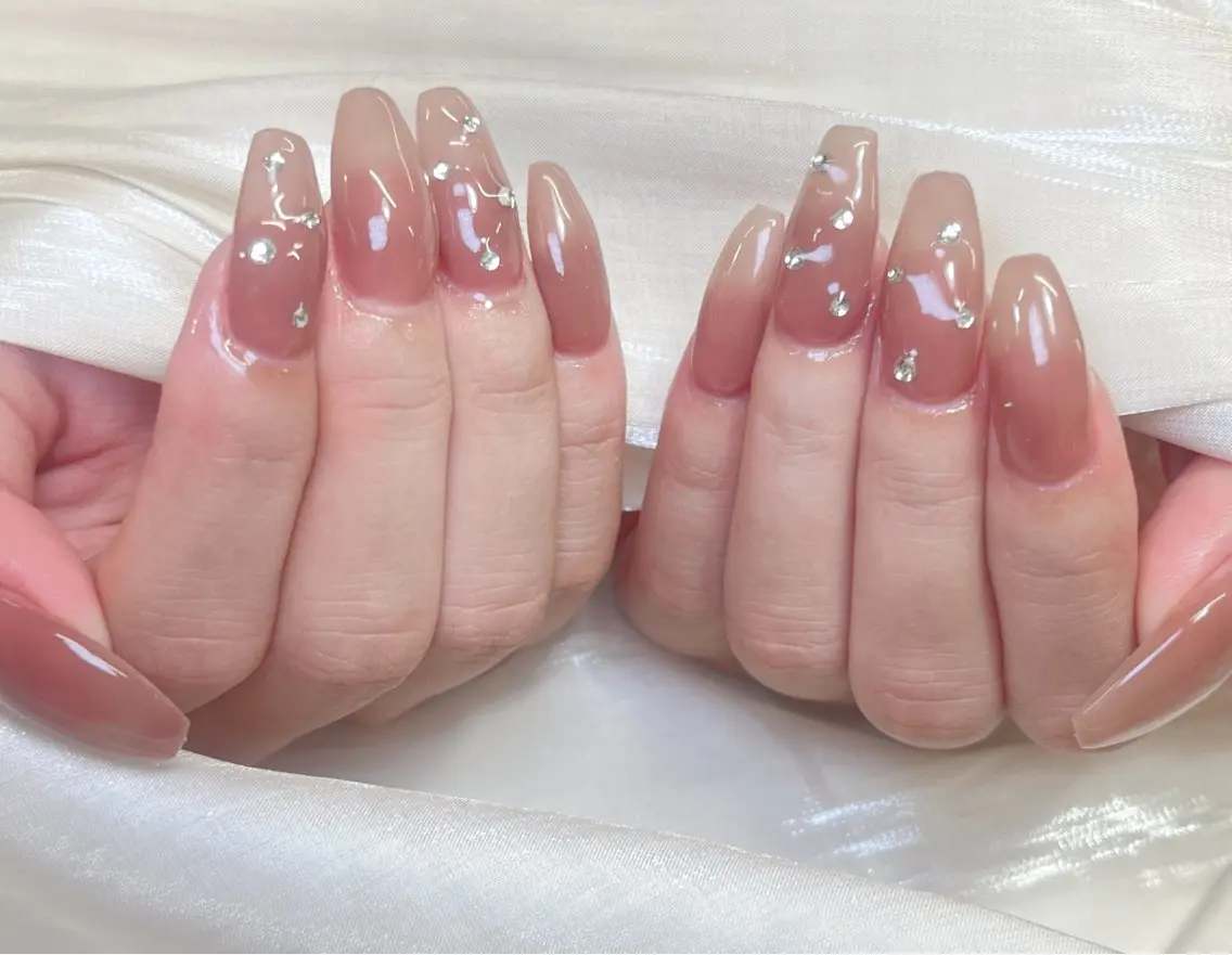 ネイル 持ち込み ワンカラーネイル スカルプネイル ワンホンネイル candy nail 韓国風ワンホンネイルのネイルデザイン