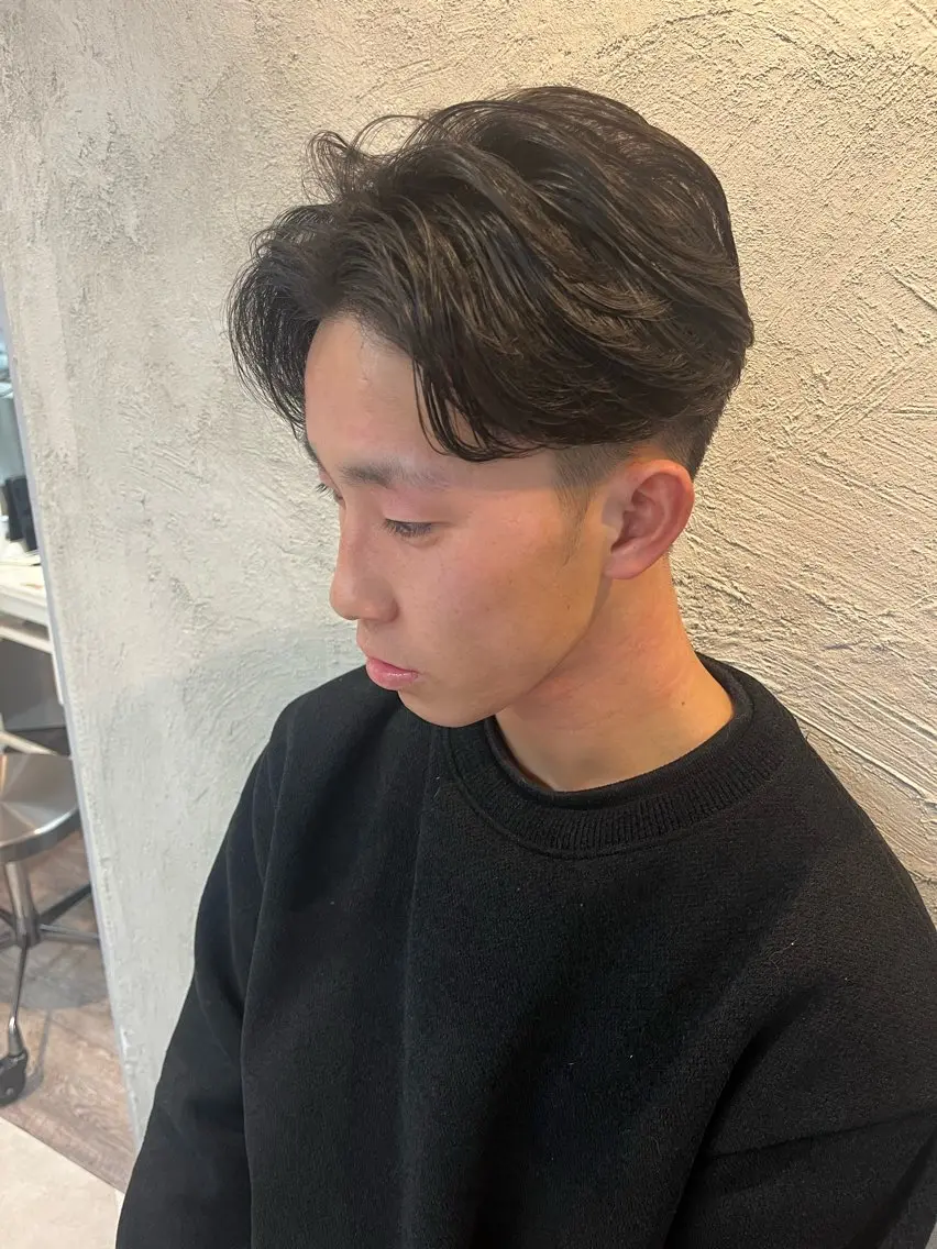 パーマ メンズ カット パーマ 長谷川 啓吾のヘアスタイル