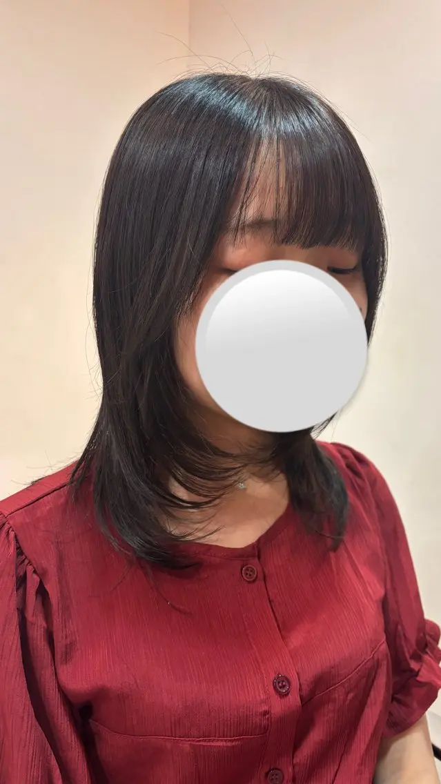 ミディアム カット イナイ ハルカのヘアスタイル